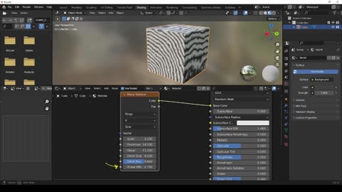 Blender - nodo Texture Wave