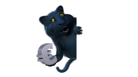 Black Panther Mascot with Euro Sign – Fun Animation