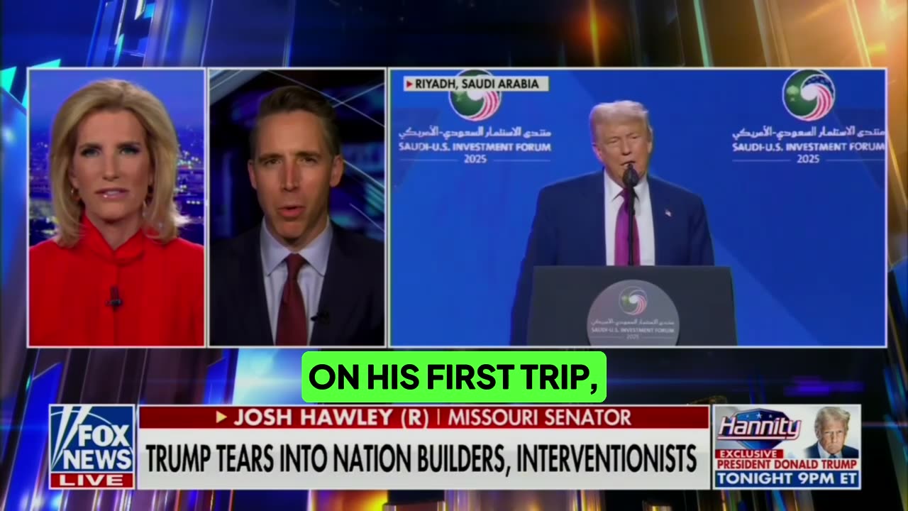 Josh Hawley says Trump is proving that peace comes through strength