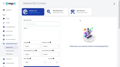 Omega AI Demo: Seamlessly Create, Edit, and Publish Content—Text, Videos, Audios, Websites & Funnels