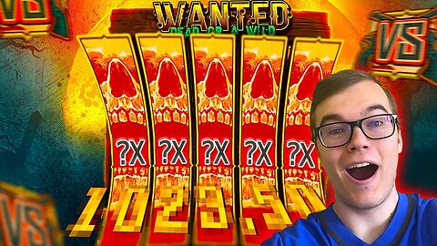 HUGE FULL SCREEN WIN ON WANTED DEAD OR A WILD!
