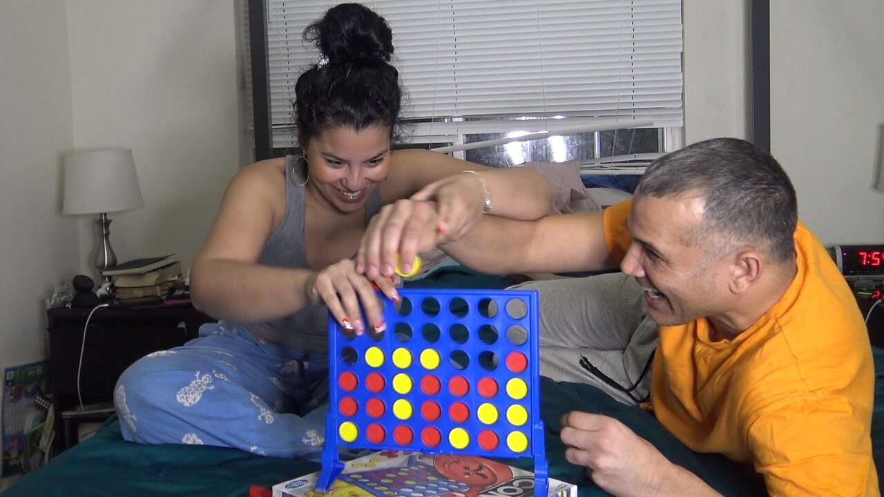 HUSBAND AND WIFE CONNECT FOUR CHALLENGE GETS CRAZY
