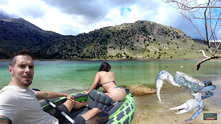 Kayak tour on Lake Kournas 💦 | What a beautiful landscape 😍