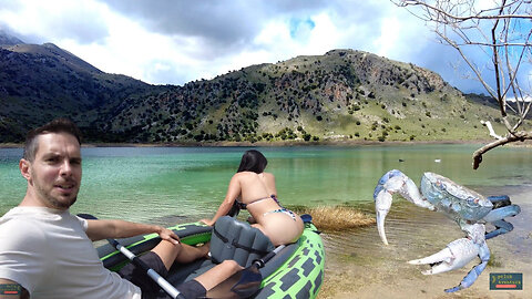 Kayak tour on Lake Kournas 💦 | What a beautiful landscape 😍
