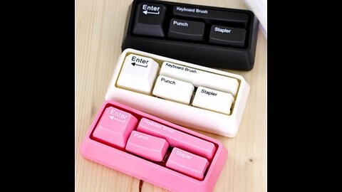 Mini 4-in-1 Office Stationery Set, with Hole Punch, Stapler, Keyboard Brush & Clip Organizer