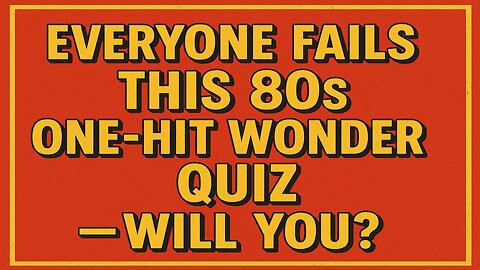 80s one hit wonder quiz
