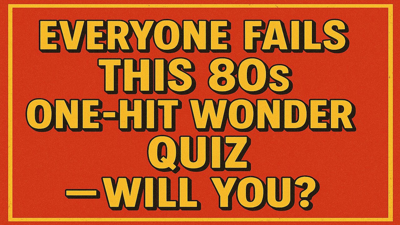 80s one hit wonder quiz