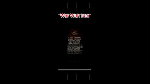 War With Iran