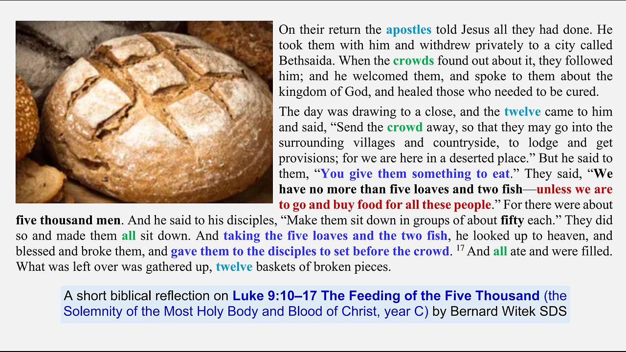 Luke 9:10–17 The Feeding of the Five Thousand