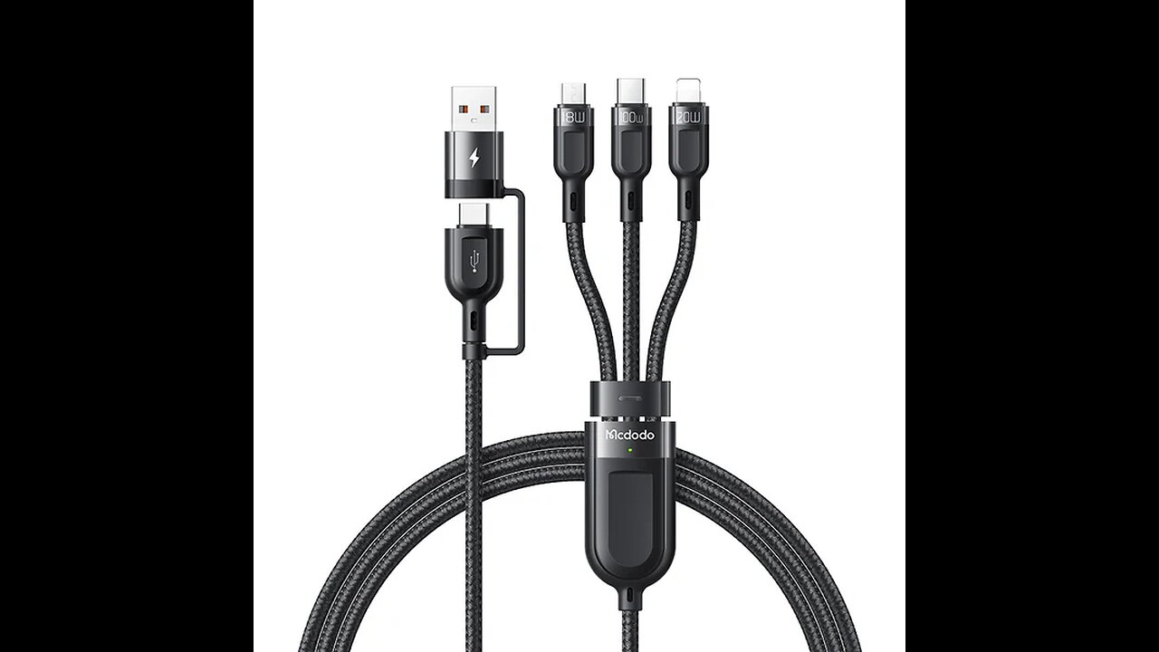 6-in-1 Fast Charging Cable, for Android, iPhone, Tablets & More