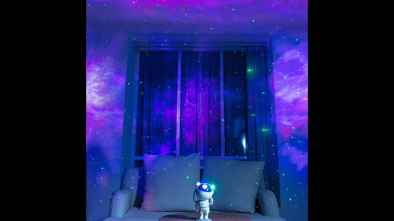 Romantic Room Galaxy Star Projector, with 4 Light Modes, Auto-off Timer, Remote Control & Adjustable