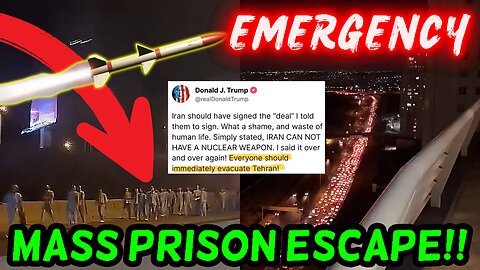WE'RE GOING TO WAR?!🚨HUNDREDS ESCAPE Tehran Prison! Trump Urges Evacuation | LIVE BREAKING NEWS