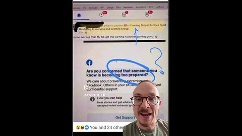evil facebook is calling preppers or maybe even homesteaders extremists