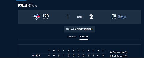 MLB Talk - Jays Drop 2-1 Against The Rays