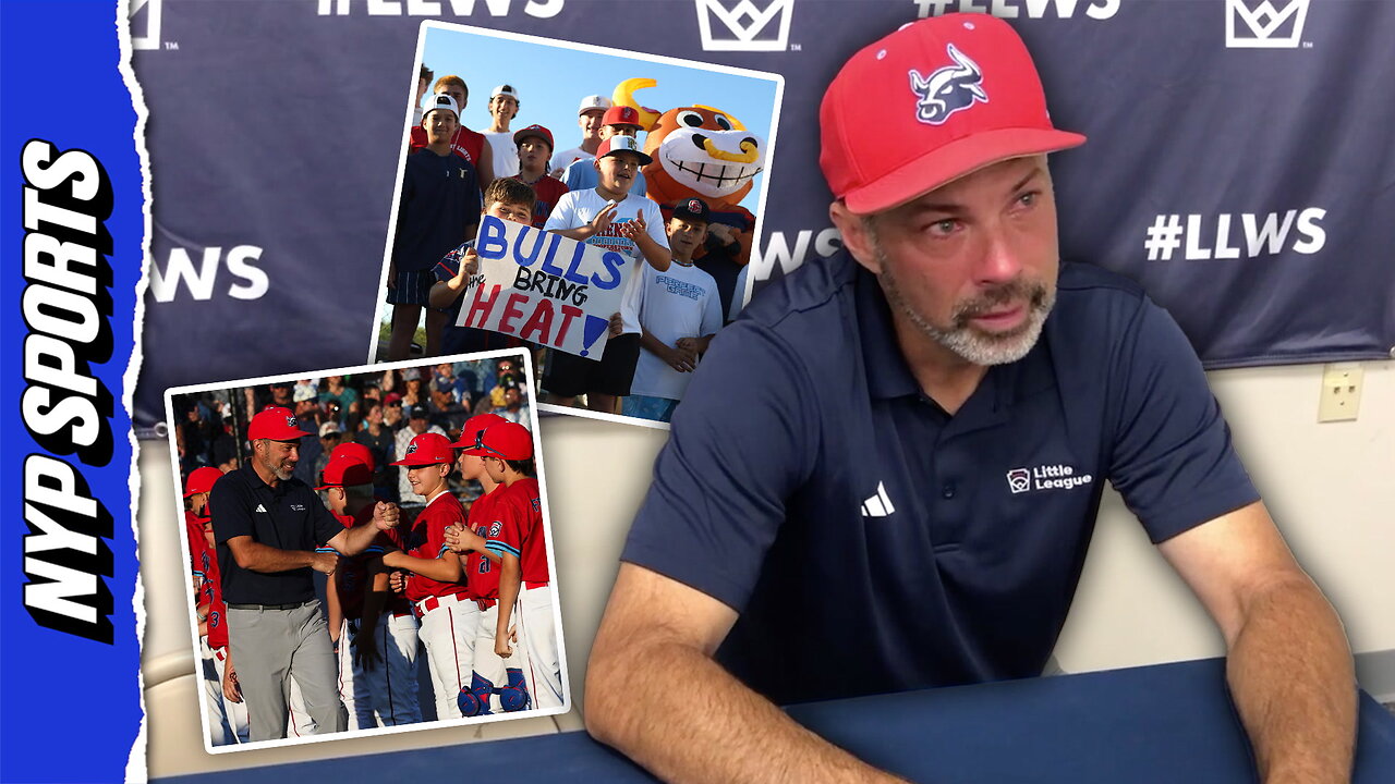 St. James-Smithtown Little League manager Scott Santelli emotional after coming one game short of going to Williamsport for LLWS