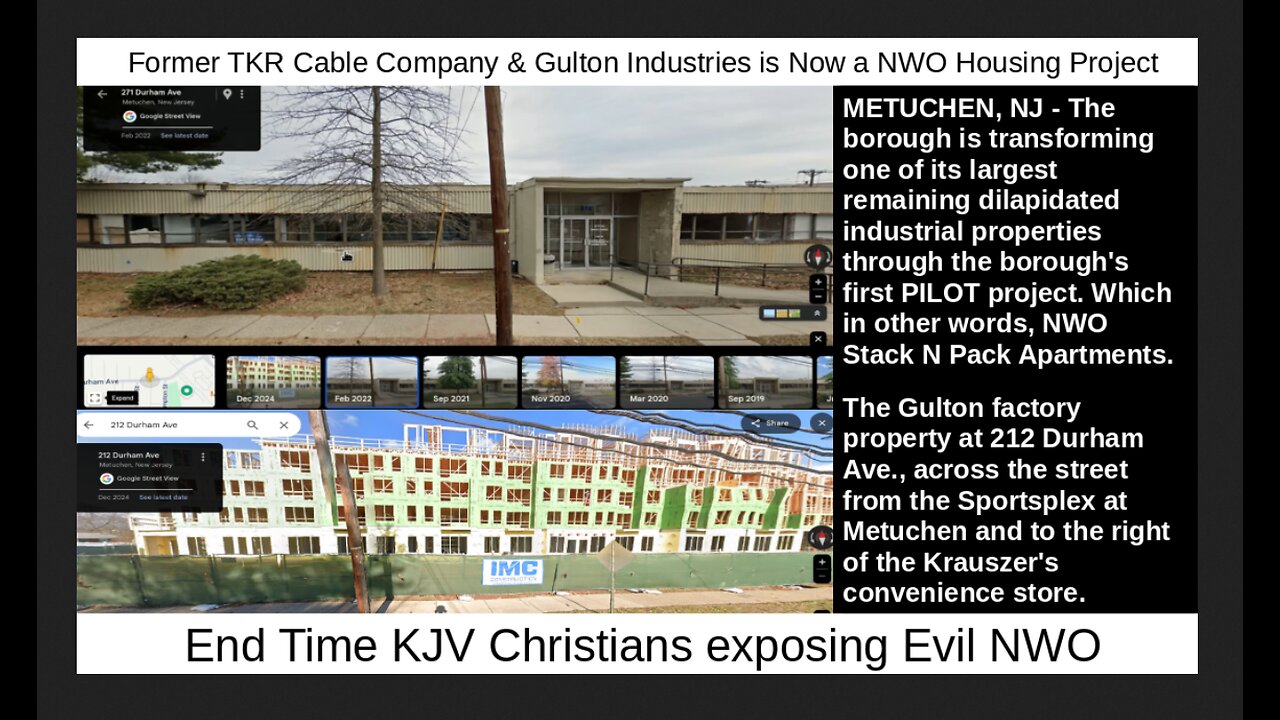 Former TKR Cable Company & Gulton Industries is Now a NWO Housing Project