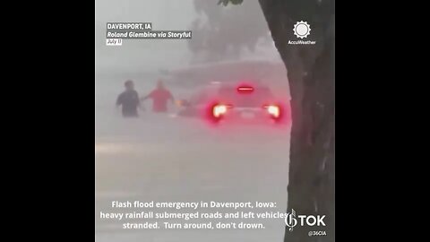 SEVERE FLASH FLOODINGS🚏🌳🌊🚙🌲🆘📸HIT DAVENPORT IN IOWA🛣️🌊🛻💫