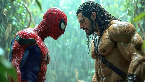 Tarzan vs Spider-Man: Jungle Fight in Heavy Rain