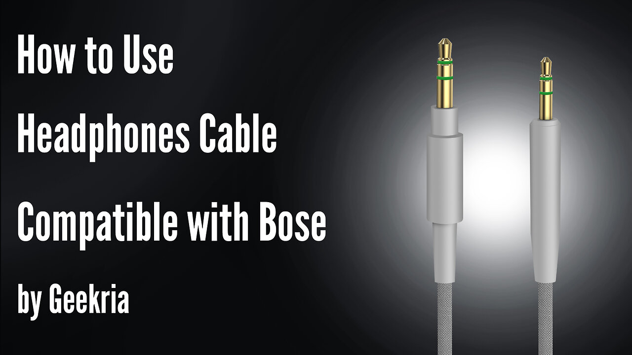 #short How to Use Headphones Cable Compatible with Bose by Geekria