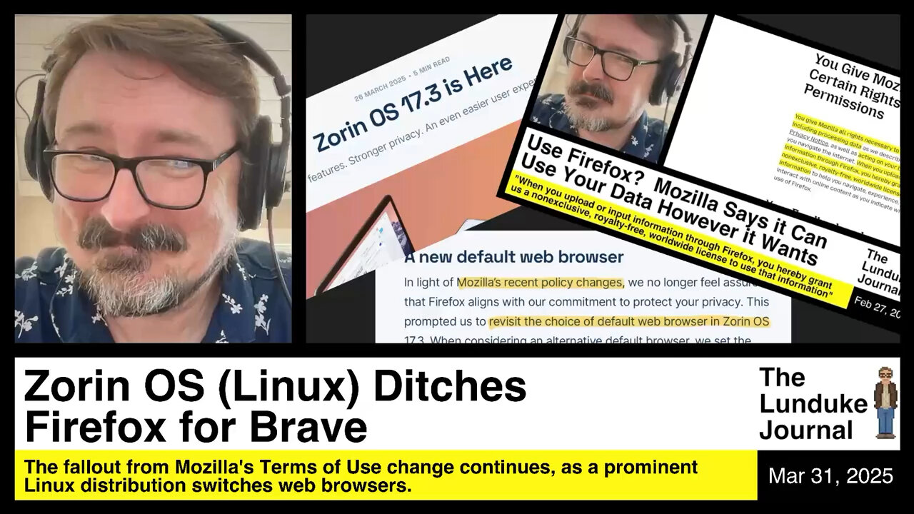 Zorin OS (Linux) Ditches Firefox for Brave