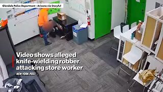 Video Shows Alleged Knife-Wielding Robber Attacking Store Worker