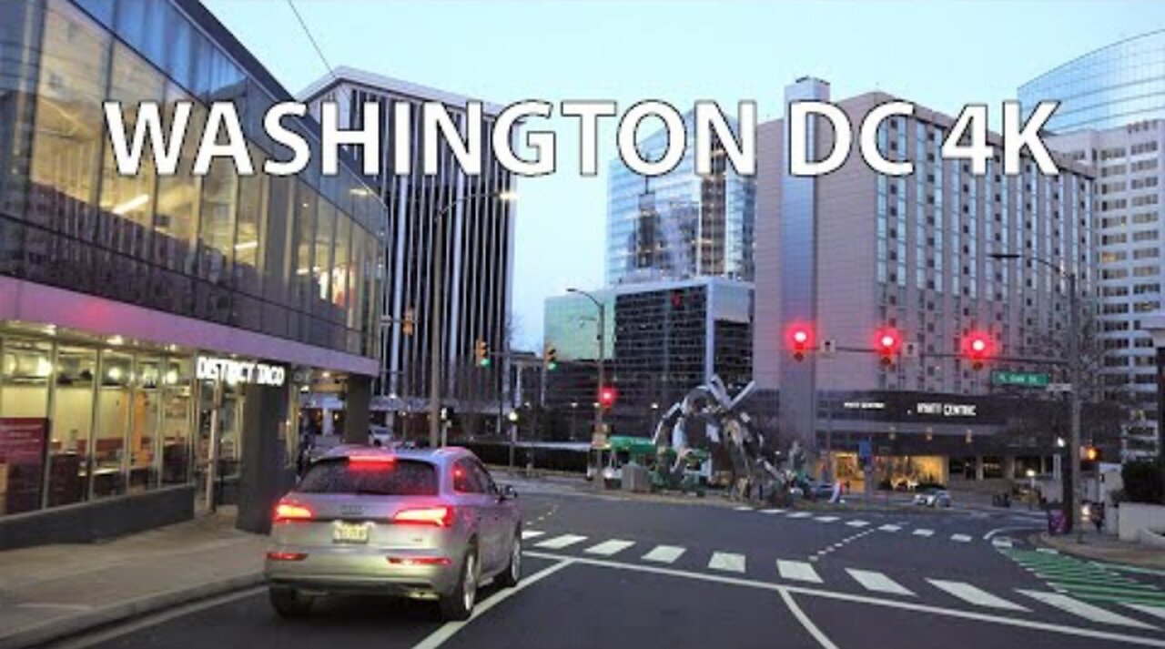 washington dc 4k - sunset Drive