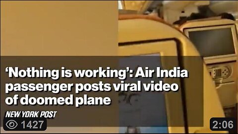 'Nothing is working': Air India passenger posts viral video of doomed plane he was just on 2 hours earlier before the crash ~ New York Post