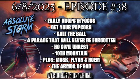 Absolute Storm Ep 38 - 6/8/25 - 730pm EST Early Drops|Popcorn|Call The Ball|Armor Of God
