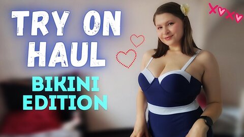[4K] Cute Beach Look with Navy Swimsuit | Get Ready With Me | Tina Angel 👼