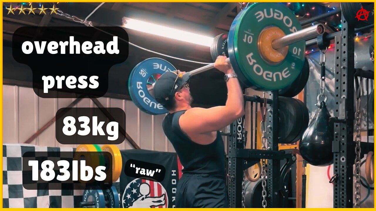 183lbs (83kg) Raw Overhead Press (PR)
