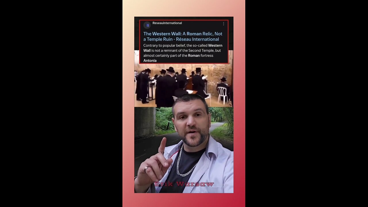 The Western Wailing Wall in Fake Israel is not remnant of holy 2nd temple