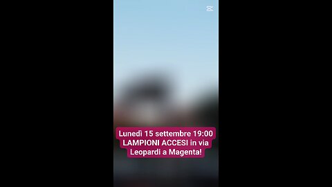 lampioni accesi a Magenta