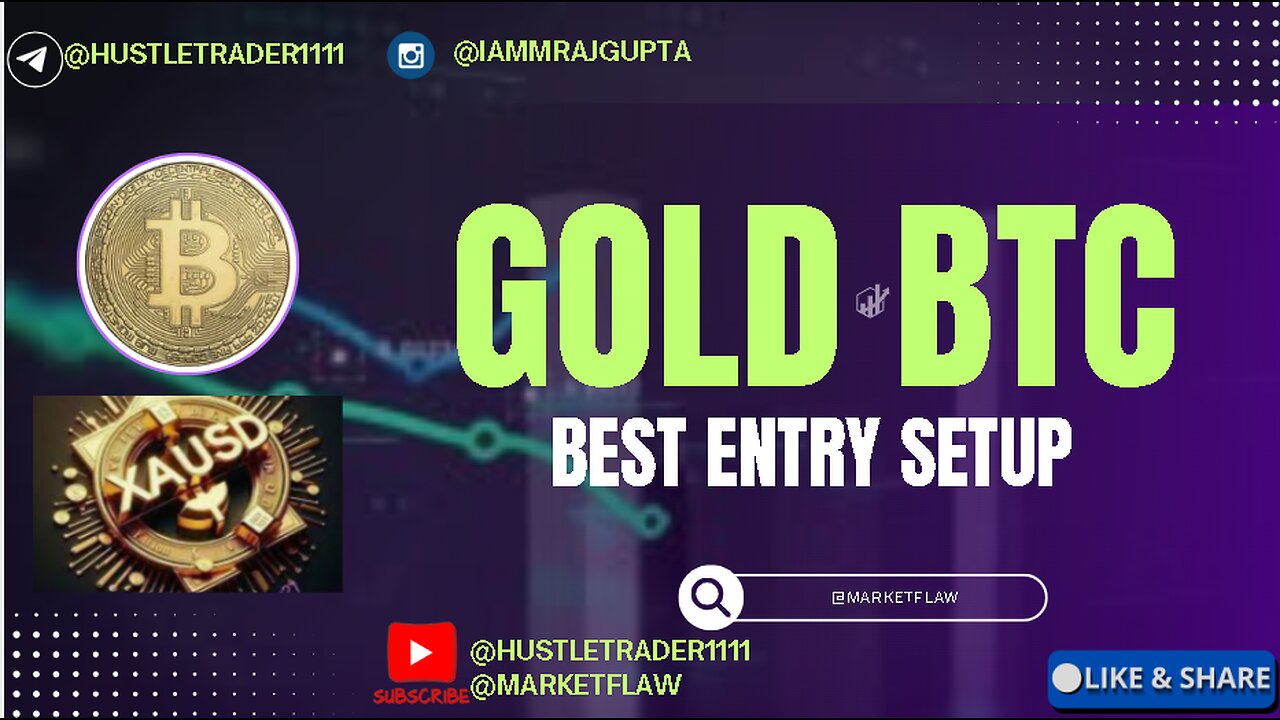 How to find simple entry setup for Gold | XAUUSD BTCUSDT with best confirmation @hustletrader1111
