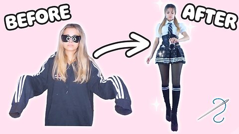 Upcycle old Adidas Jacket into Pleated Bling Mini Skirt