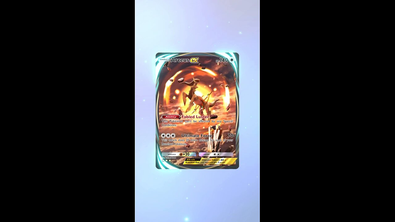 I got Arceus ex immersive card in pokemon tcgp