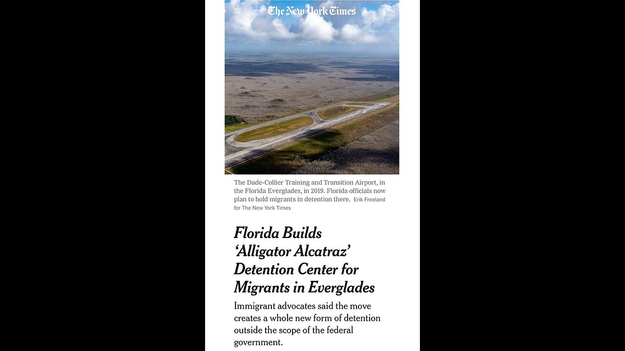 DHS green lights ‘Alligator Alcatraz’ detention facility in the Everglades...