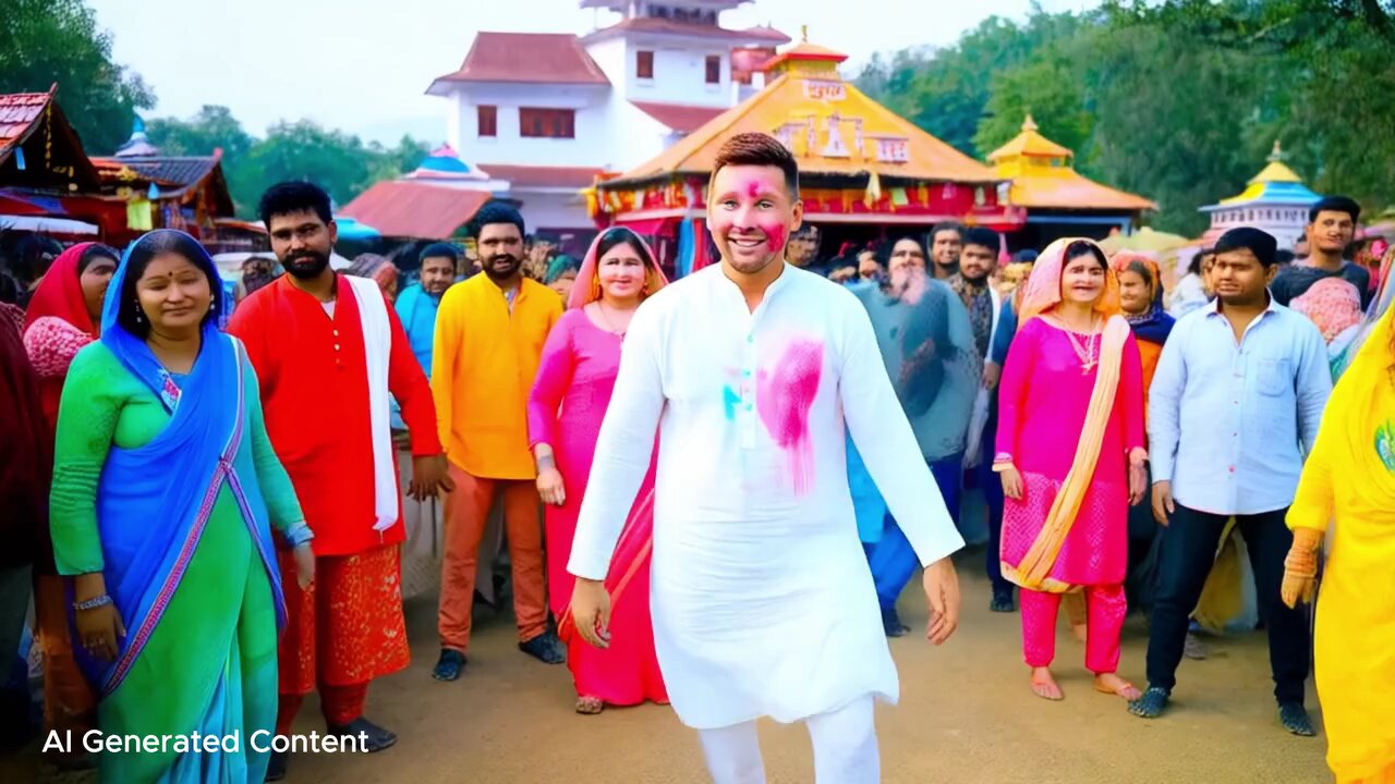 Christiano Ronaldo and Leonel Messi enjoying holi