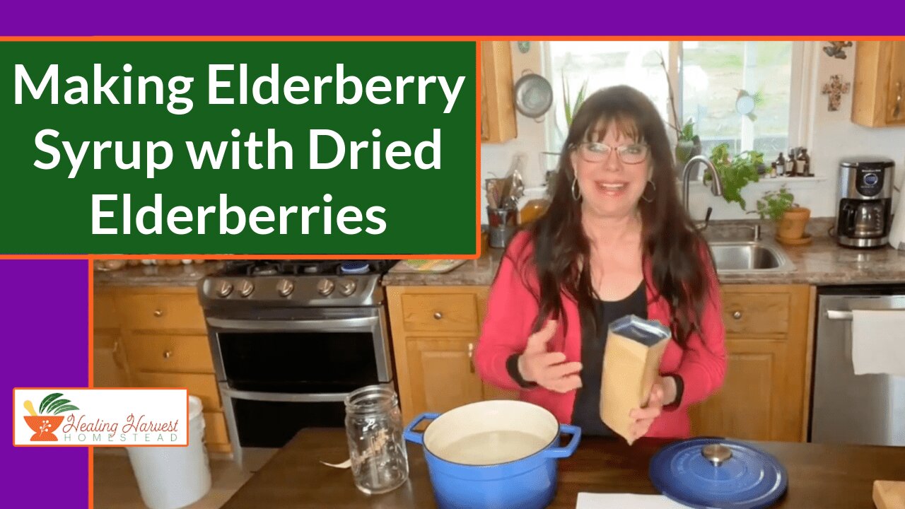 Making Elderberry Syrup with DRIED Elderberries + Recipe