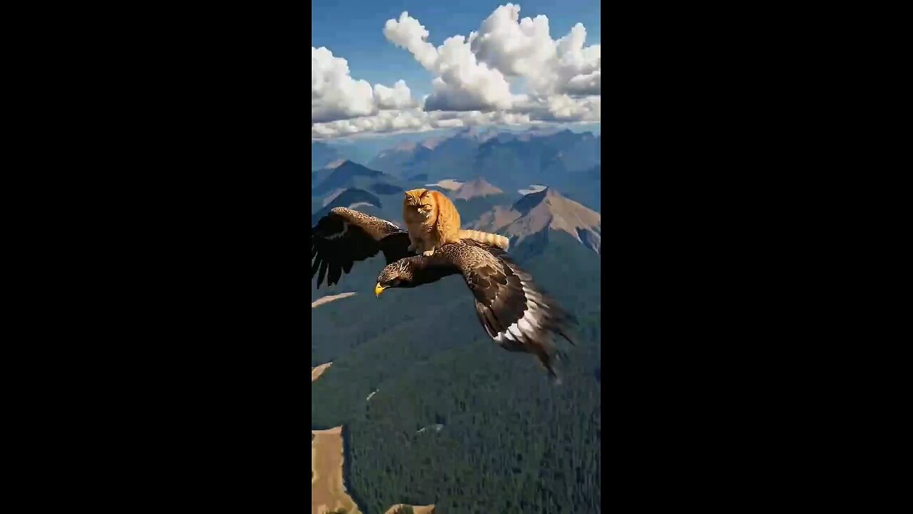 Unbelievable! My Cat Took Flight on an EAGLE?! 🦅🐈