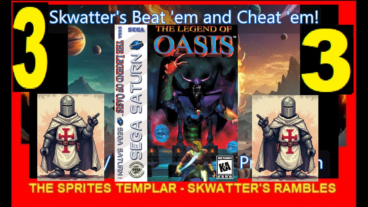 LEGEND OF OASIS V3 - SATURN - Skwatter's Skrambles!
