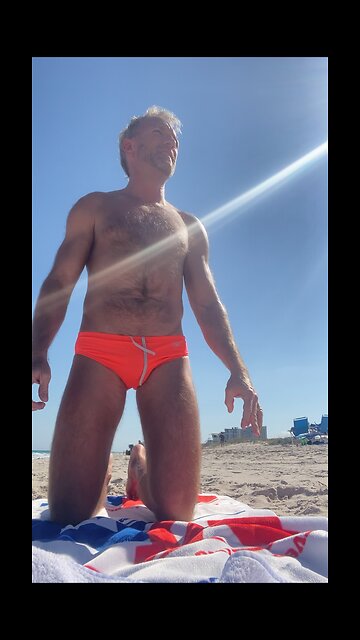 Push-ups on the Beach