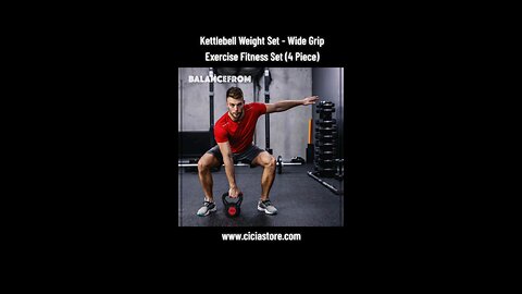 Kettlebell Weight Set - Wide Grip Exercise Fitness Set (4 Piece) - Cicia Store
