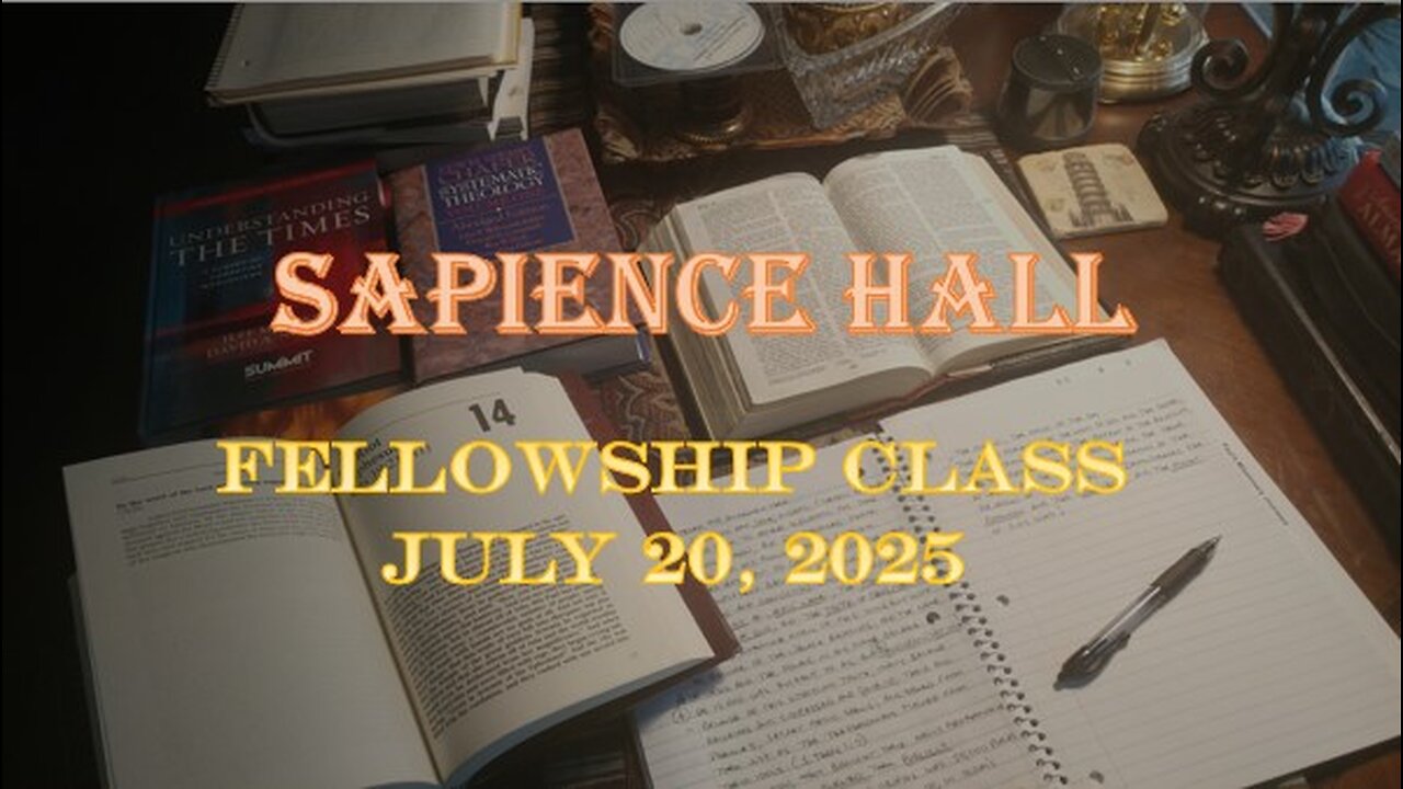 Sapience Hall - Sunday School - Fellowship Class - July 20, 2025 - Zephaniah 2:10-15