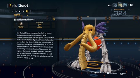 skullmammothmon all digivolution/de-digivolution/profile Digimon Story Time Stranger