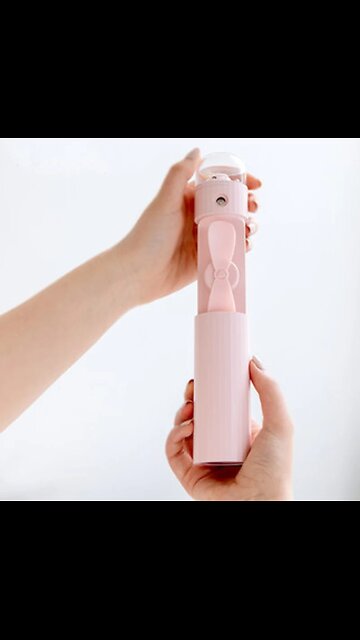 Portable & Rechargeable Handheld Cooling Misting Fan with 20ml Water Tank and 1800mAh Battery