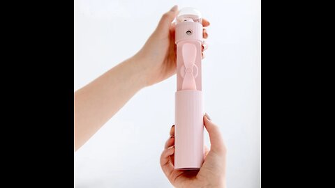 Portable & Rechargeable Handheld Cooling Misting Fan with 20ml Water Tank and 1800mAh Battery