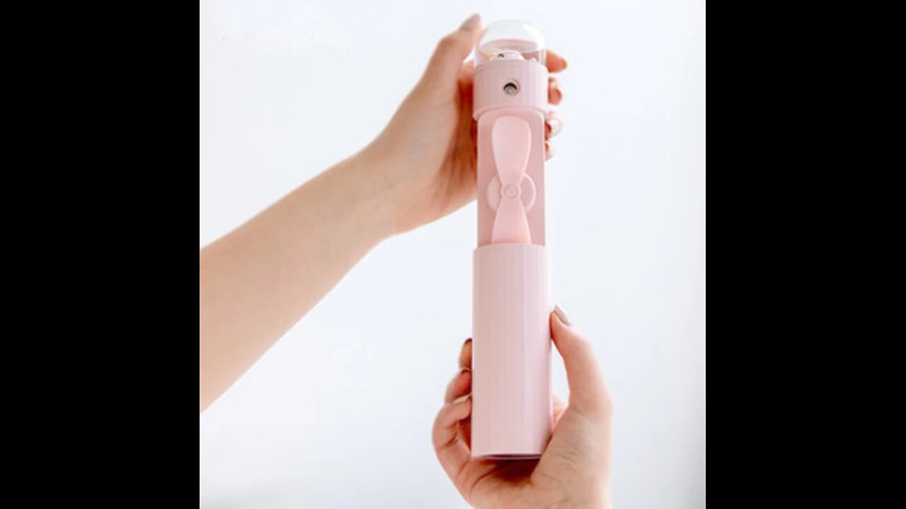 Portable & Rechargeable Handheld Cooling Misting Fan with 20ml Water Tank and 1800mAh Battery