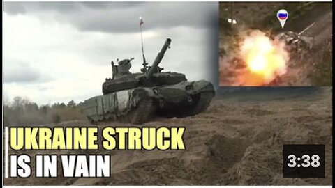 "Russian T-90M Tank Impervious to Ukrainian FPV Kamikaze Attacks"