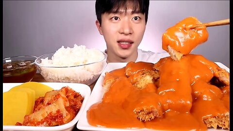 Pork cutlet, Rice, kimchi