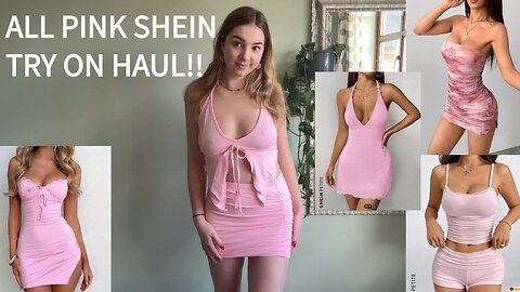 Apartment Girl | Nadia Willingham | All Pink Try On Haul | No Bra 4K HD